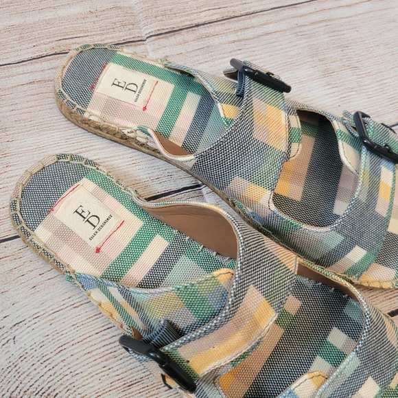 ELLEN DEGENERES Madras Sadie plaid sandal 8 - Picture 3 of 8